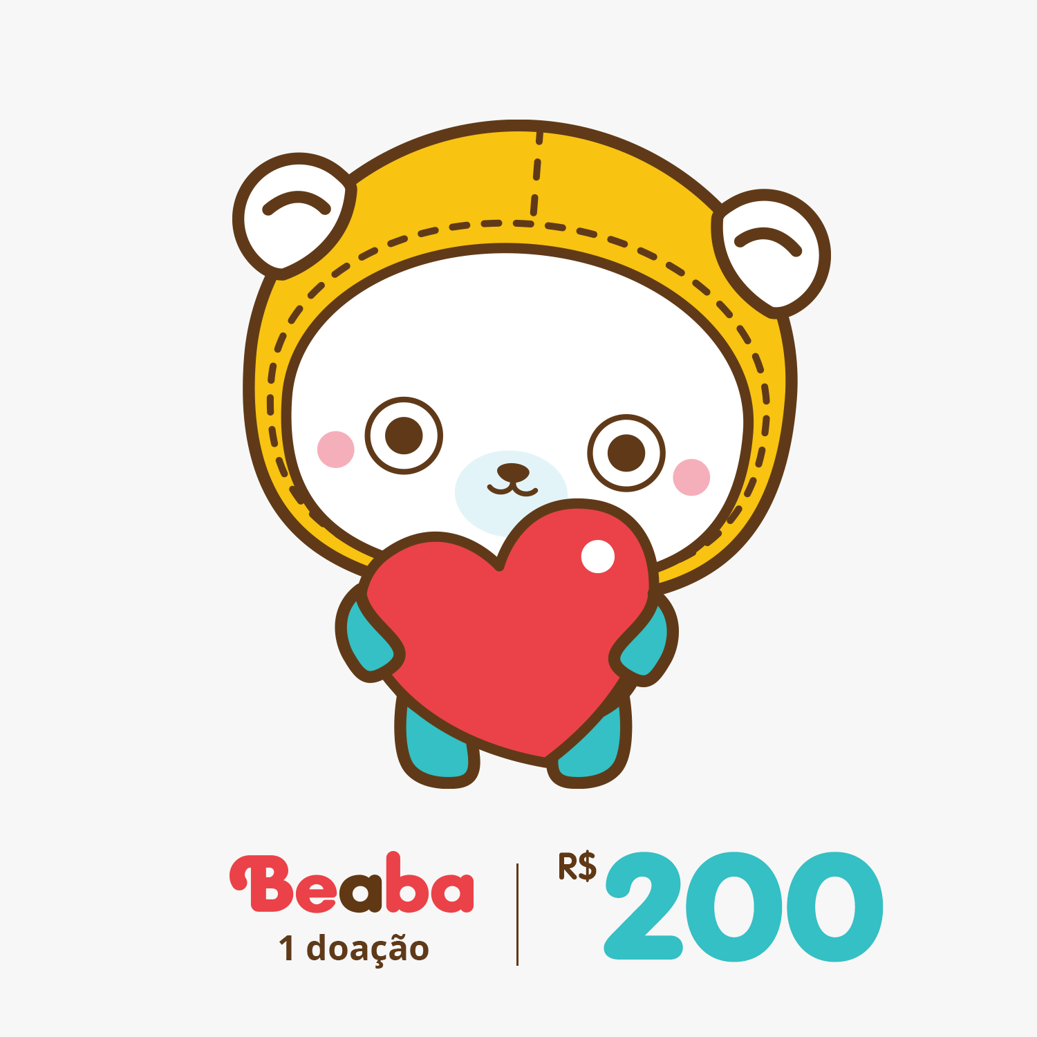 1 Doação de 200 Reais